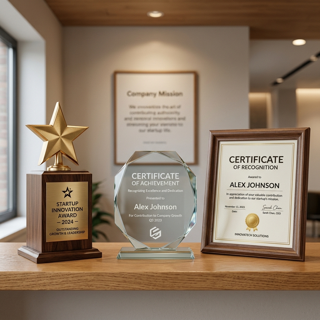 EarthImpact awards, trophies and certificate of recognition